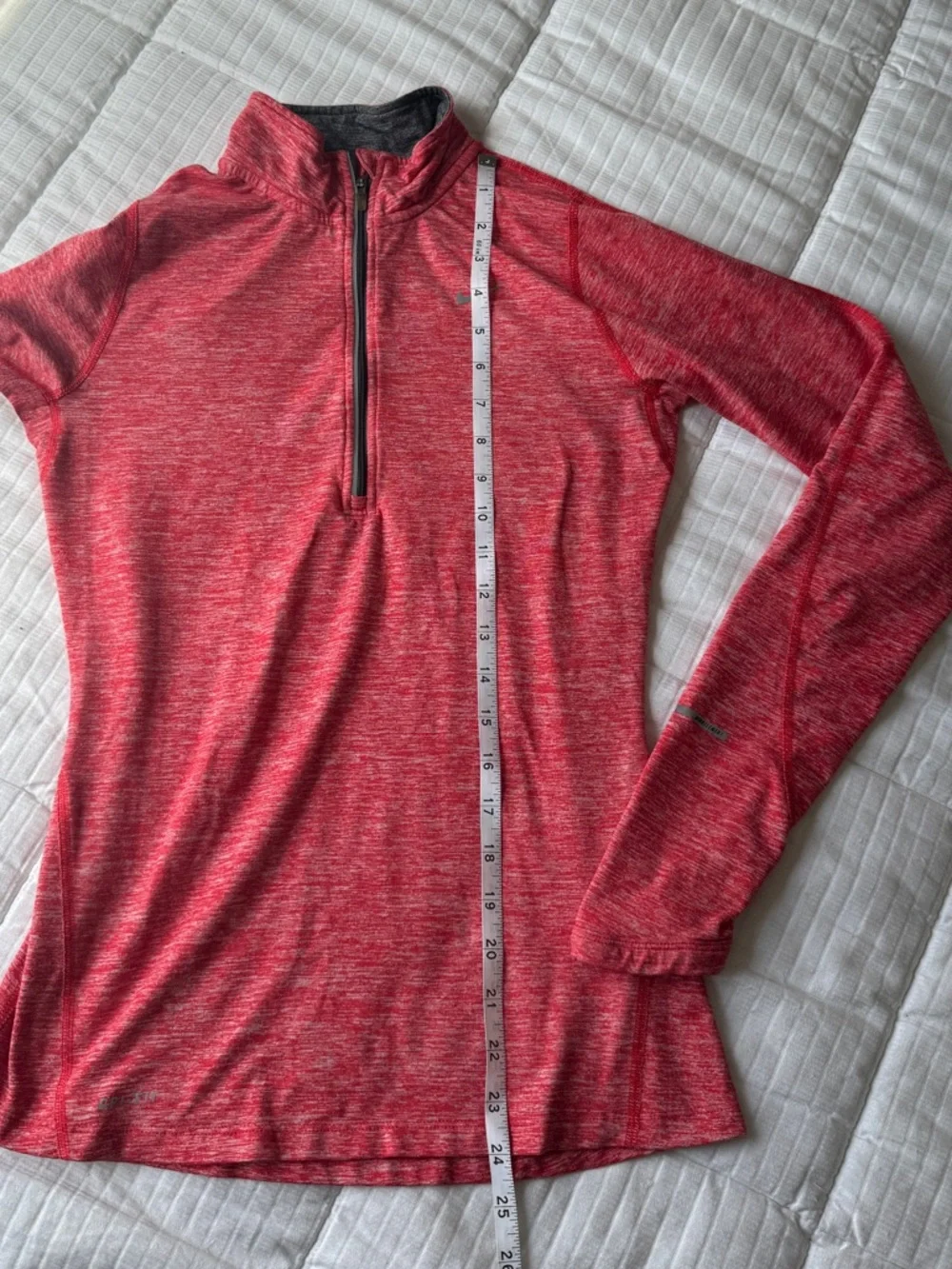 Nike dri-fit red half zip pullover jacket, size XS - Picture 7 of 9